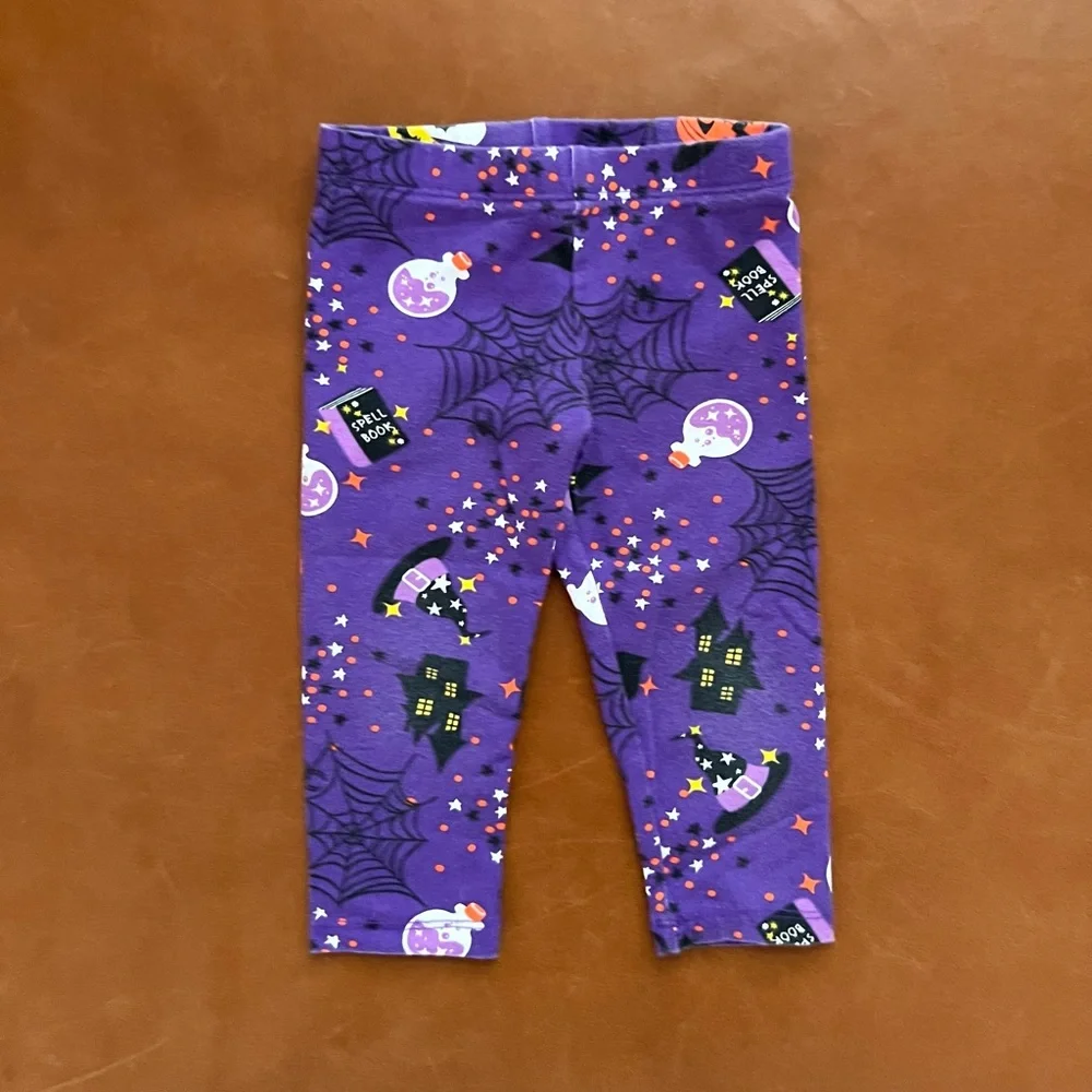 CHILDREN’S PLACE Purple Halloween Leggings, 12-18mo
